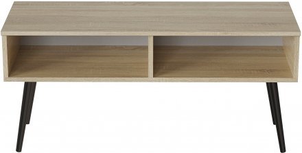 Тумба під ТВ Невада Ferrum-decor 45x100x38 Чорний метал ДСП Дуб Сонома 16 мм (FRD-106722)