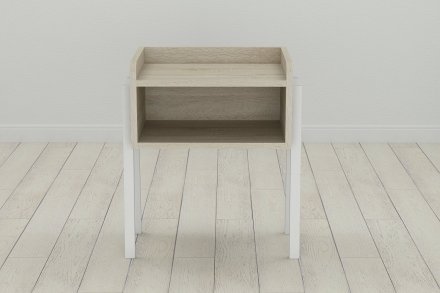 Тумба модульна Ferrum-decor Джузі 540x450x320 метал Білий ДСП Сонома 16 мм (FRD-102978)
