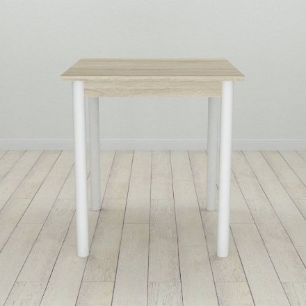 Кухонний стіл Ferrum-decor Агата 75x70x70 Білий ДСП Сонома 16мм (FRD-106240)