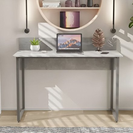 Стіл письмовий Скай Ferrum-decor 75x120x60 Сірий метал ДСП Бетон 16 мм (FRD-106659)