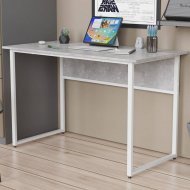 Стіл письмовий Коді Ferrum-decor 75x120x60 Білий метал ДСП Бетон 16 мм (FRD-106586)