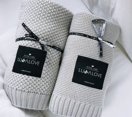 Плед плетений Macaronic 80x100 см Ice Grey lullalove-6227