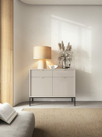 Комод Perfect Home Нова / Nova 2-дверний з 2 шухлядами і чорними ніжками KSZ104 Кашемір (PFH-091222)