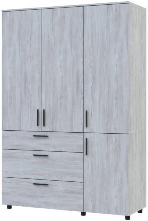 Шафа для одягу Doros Торн Сосна Натті 3 ДСП/3Ш (полиці) 135х51.6х200 (DRS-012080)