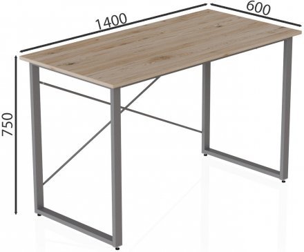 Комп'ютерний стіл Ferrum-decor Дейв 75x140x60 сірий ДСП Дуб Сан-Марино 32мм (FRD-102386) Комп'ютерний стіл Ferrum-decor Дейв 75x140x60 сірий ДСП Дуб Сан-Марино 32мм (FRD-102386)