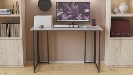 Письмовий стіл Ferrum-decor Ханна 75x140x60 чорний ДСП Біле 16мм (FRD-103491)