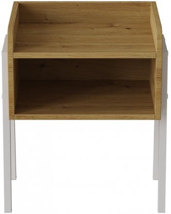 Тумба модульна Ferrum-decor Джузі 540x450x320 метал Білий ДСП Дуб Дуб Артизан 16 мм (FRD-102980)