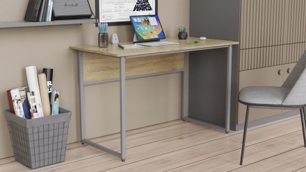 Письмовий стіл із ящиками Ferrum-decor Оскар 750x1400x700 метал Чорний ДСП Сосна Кембра 16 мм (FRD-103277)
