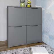 Тумба чотирьохдверна LION Краш 82x43x86 см 82x43x86 см Антрацит (LION-041753)