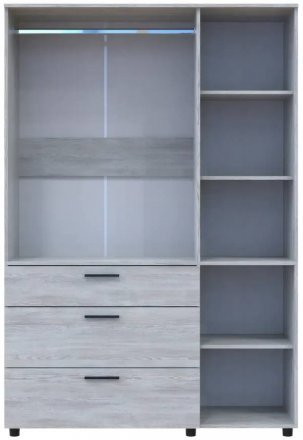 Шафа для одягу Doros Торн Сосна Натті 3 ДСП/3Ш (штанга) 135х51.6х200 (DRS-012081)
