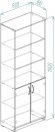 Шафа Анжело Ferrum-decor на 5 полиць з 2 дверима 1900x800x380 ДСП Бетон 16 мм (FRD-105066) Шафа Анжело Ferrum-decor на 5 полиць з 2 дверима 1900x800x380 ДСП Бетон 16 мм (FRD-105066)