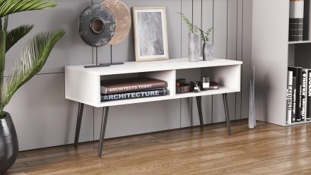 Тумба під ТВ Невада Ferrum-decor 45x100x38 Чорний метал ДСП Білий 16 мм (FRD-106725) Тумба під ТВ Невада Ferrum-decor 45x100x38 Чорний метал ДСП Білий 16 мм (FRD-106725)