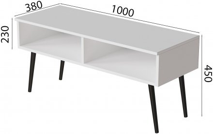 Тумба під ТВ Невада Ferrum-decor 45x100x38 Чорний метал ДСП Білий 16 мм (FRD-106725) Тумба під ТВ Невада Ferrum-decor 45x100x38 Чорний метал ДСП Білий 16 мм (FRD-106725)