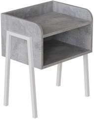 Тумба модульна Ferrum-decor Джузі 540x450x320 метал Білий ДСП Бетон 16 мм (FRD-102981)