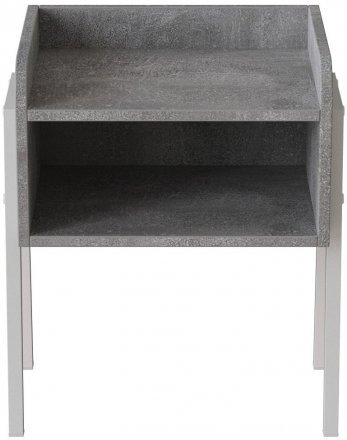 Тумба модульна Ferrum-decor Джузі 540x450x320 метал Білий ДСП Бетон 16 мм (FRD-102981)