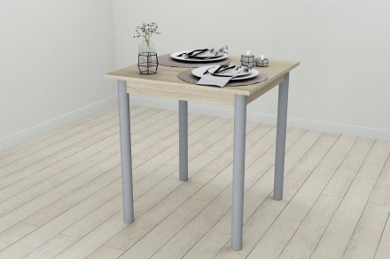 Стіл кухонний Ferrum-decor Агата 75x70x70 Сірий ДСП Сонома 16мм (FRD-106243)