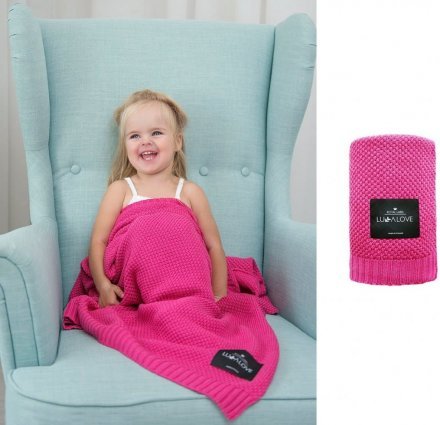 Плед плетений Macaronic 80x100 см Rapsberry lullalove-4865 Плед плетений Macaronic 80x100 см Rapsberry lullalove-4865
