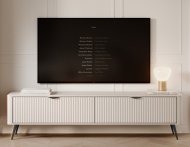 Тумба під телевізор Perfect Home Ланте / Lante 2-дверна з чорними ніжками 2D/163 Беж (PFH-091183)
