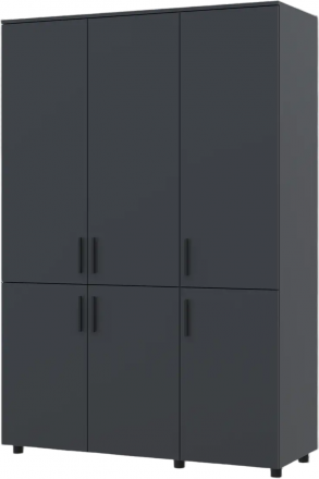 Шафа для одягу Doros Торн Антрацит 3 ДСП (полиці) 135х51.6х200 (DRS-012082)