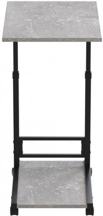 Стіл приставний Ferrum-decor Френу 62x40x60 метал Чорний ДСП Бетон 16мм (FRD-102511)