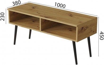 Тумба під ТВ Невада Ferrum-decor 45x100x38 Чорний метал ДСП Дуб Артизан 16 мм (FRD-106726) Тумба під ТВ Невада Ferrum-decor 45x100x38 Чорний метал ДСП Дуб Артизан 16 мм (FRD-106726)