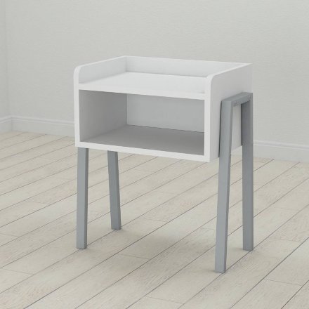 Тумба модульна Ferrum-decor Джузі 540x450x320 метал Сірий ДСП Біле 16 мм (FRD-102982)