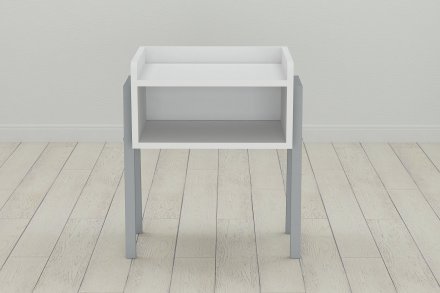 Тумба модульна Ferrum-decor Джузі 540x450x320 метал Сірий ДСП Біле 16 мм (FRD-102982)