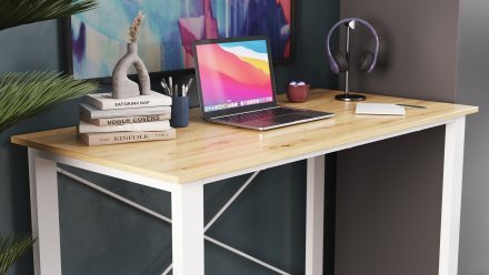 Письмовий стіл Ferrum-decor Драйв 750x1000x700 Сірий метал ДСП Дуб Артизан 16 мм (FRD-103162)