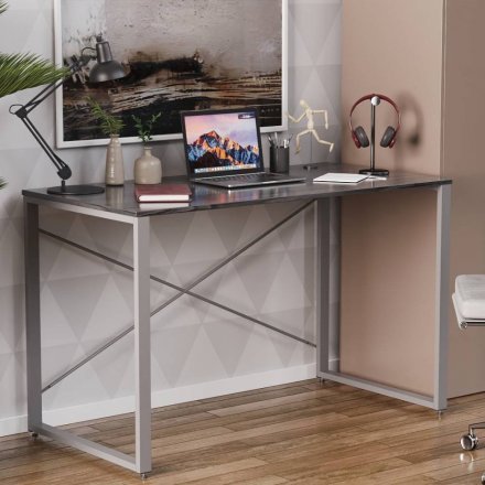 Письмовий стіл Ferrum-decor Серії Конект 75x120x60 сірий ДСП Сосна Кембра 16мм (FRD-104218)