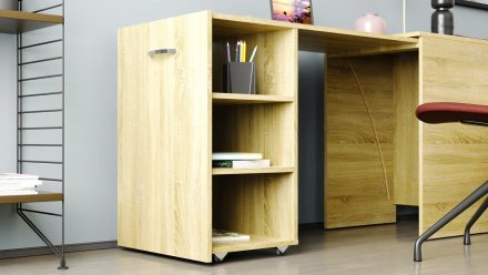 Стіл-тумба трансформер Смарт 1/2 Ferrum-decor 750x1450x600 ДСП Дуб Сонома 16 мм (FRD-105077)