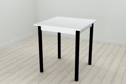 Стіл кухонний Ferrum-decor Агата 75x70x70 Чорний ДСП Біле 16мм (FRD-106245)