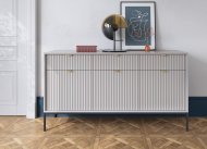 Комод Perfect Home Нова / Nova 3-дверний з 3 шухлядами і чорними ніжками KSZ154 Сірий (PFH-091242)