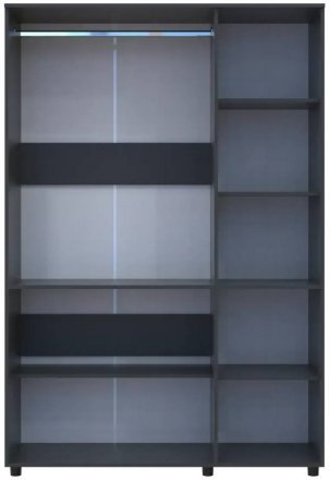 Шафа для одягу Doros Торн Антрацит 3 ДСП (штанга) 135х51.6х200 (DRS-012083)