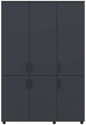 Шафа для одягу Doros Торн Антрацит 3 ДСП (штанга) 135х51.6х200 (DRS-012083)