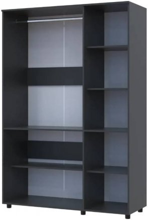 Шафа для одягу Doros Торн Антрацит 3 ДСП (штанга) 135х51.6х200 (DRS-012083)