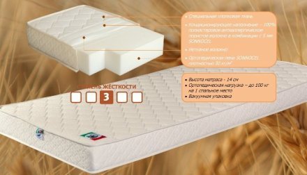 Матрас Saturn 80х195х14 см