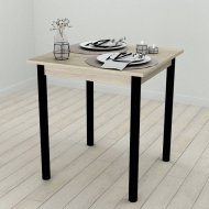 Кухонний стіл Ferrum-decor Агата 75x70x70 Чорний ДСП Сонома 16мм (FRD-106246)