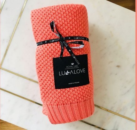 Плед плетений Macaronic 80x100 см Coral lullalove-5817 Плед плетений Macaronic 80x100 см Coral lullalove-5817