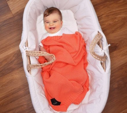 Плед плетений Macaronic 80x100 см Coral lullalove-5817 Плед плетений Macaronic 80x100 см Coral lullalove-5817