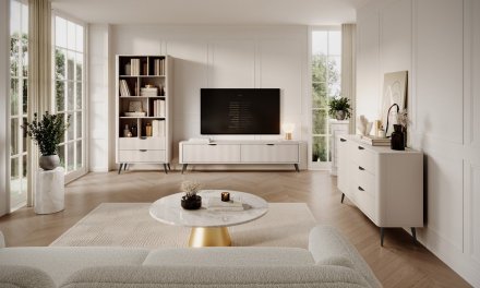 Комод Perfect Home Ланте / Lante 1-дверний з 3 шухлядами і чорними ніжками 1D3S/138 Беж (PFH-091178)