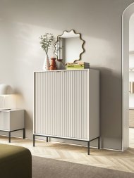 Комод високий Perfect Home Нова / Nova 2-дверний з чорними ніжками K104 Кашемір (PFH-091236)