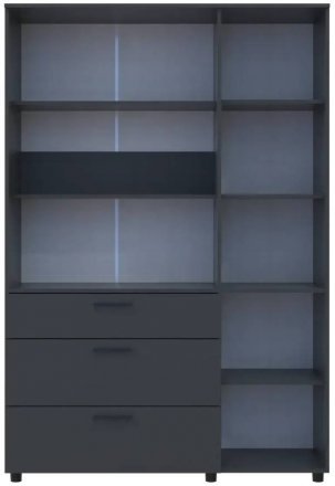 Шафа для одягу Doros Торн Антрацит 3 ДСП/3Ш (полиці) 135х51.6х200 (DRS-012084)
