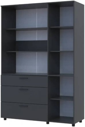 Шафа для одягу Doros Торн Антрацит 3 ДСП/3Ш (полиці) 135х51.6х200 (DRS-012084)