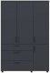 Шафа для одягу Doros Торн Антрацит 3 ДСП/3Ш (полиці) 135х51.6х200 (DRS-012084)
