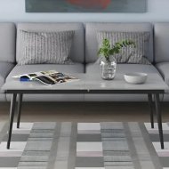 Стіл трансформер журнальний Dandi Small Ferrum-decor 45x120 160)x60 Чорний метал ДСП Бетон 16 мм (FRD-106785) Стіл трансформер журнальний Dandi Small Ferrum-decor 45x120 160)x60 Чорний метал ДСП Бетон 16 мм (FRD-106785)