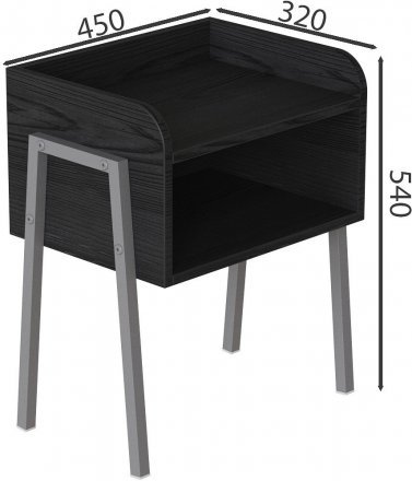 Тумба модульна Ferrum-decor Джузі 540x450x320 метал Сірий ДСП Сосна Кембра 16 мм (FRD-102984)