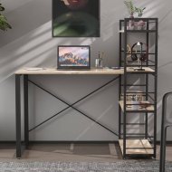 Письмовий стіл Ferrum-decor Серії Конект з етажеркою 75x120x60 чорний ДСП Дуб Сан-Марино 16мм (FRD-104220) Письмовий стіл Ferrum-decor Серії Конект з етажеркою 75x120x60 чорний ДСП Дуб Сан-Марино 16мм (FRD-104220)