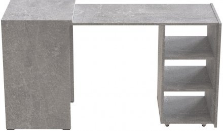 Стіл-тумба трансформер Смарт 1/2 Ferrum-decor 750x1450x600 ДСП Бетон 16 мм (FRD-105080)