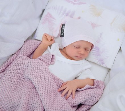 Плед плетений Macaronic 80x100 см Powder Pink lullalove-5404 Плед плетений Macaronic 80x100 см Powder Pink lullalove-5404