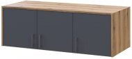 Антресоль Doros Ронді Дуб Артизан/Графіт 3 ДСП 121х52х41 DRS-011605 (80737822)